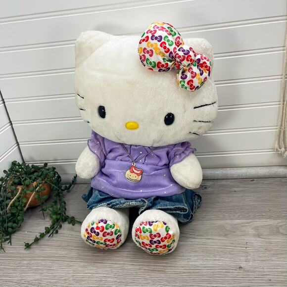 Build A Bear Sanrio Hello Kitty 35th Anniversary Plush Necklace Bow Clothes Shoe - Picture 2 of 16
